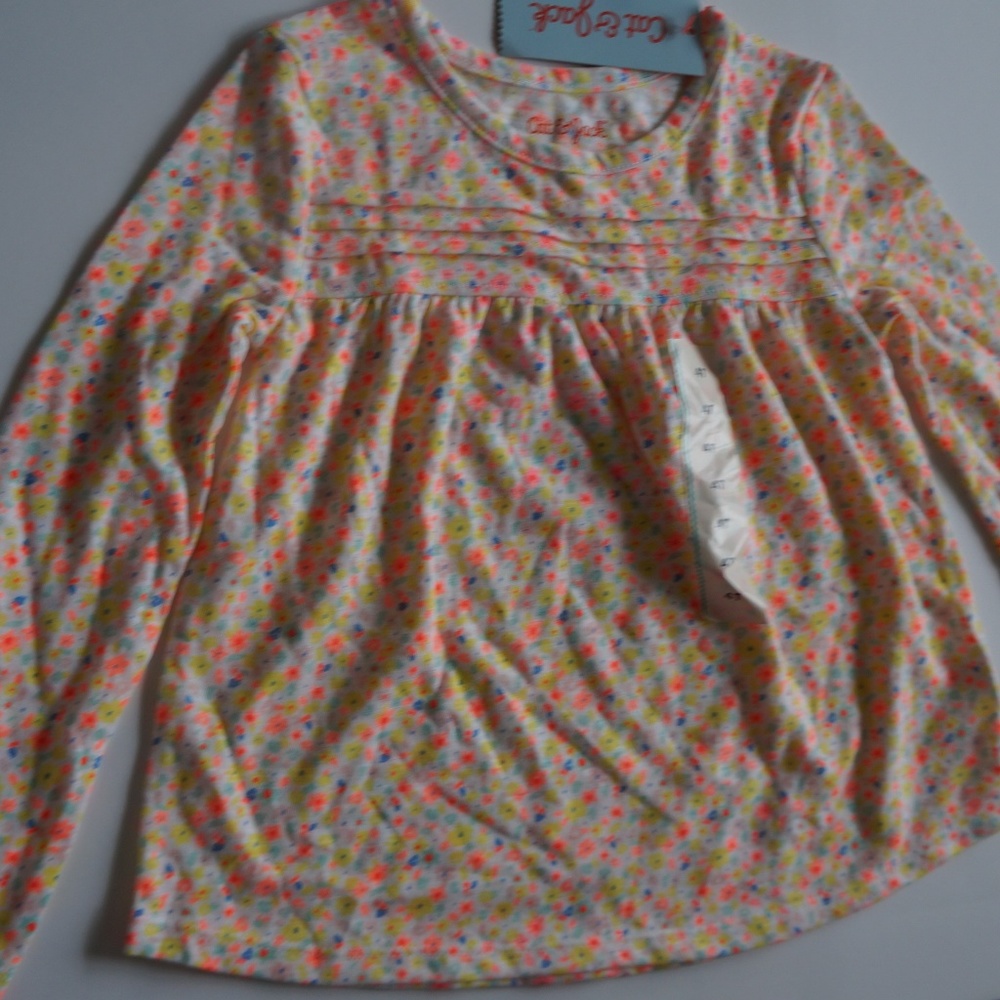 Cat & Jack Floral Long Sleeve Top 4T